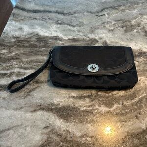 Coach Black Wristlet Clutch